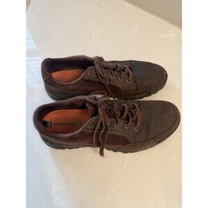 Merrell Espresso Brown Suede Leather Traveler Sphere Shoes Men’s Size 13 J42355‎